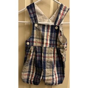 Vintage 90s Boys Carter's‎ Plaid Shortall 18 Months EUC